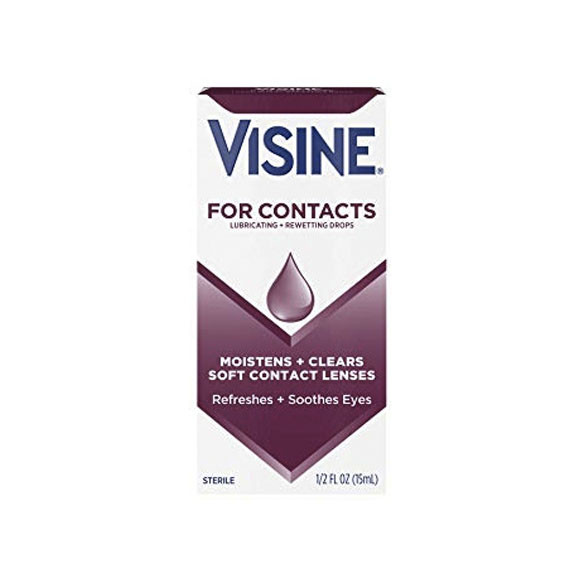 Visine For Contacts Lubricating + Rewetting Drops (15 Ml)