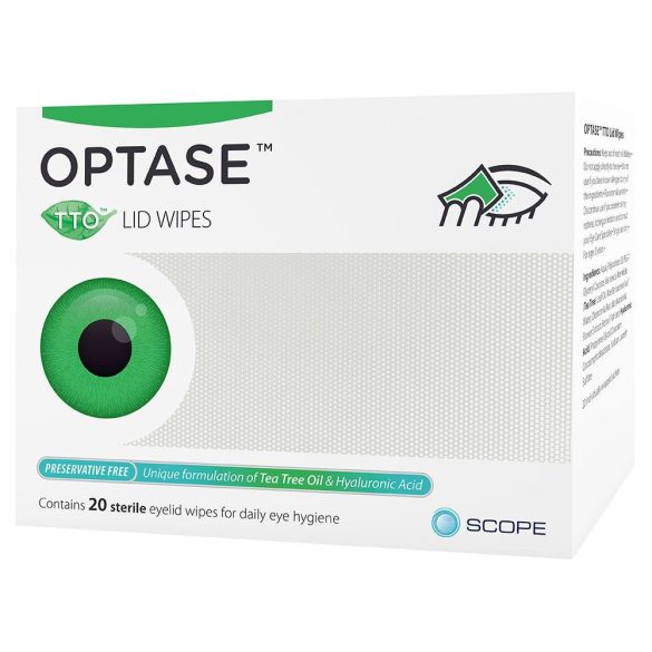 Optase Tea Tree Oil Lid Wipes (x20)